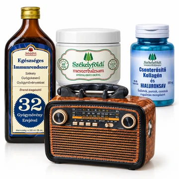 Komplex Egészségcsomag – Immunrendszer, Ízületek és Csontok + Ajándék Retro Rádió